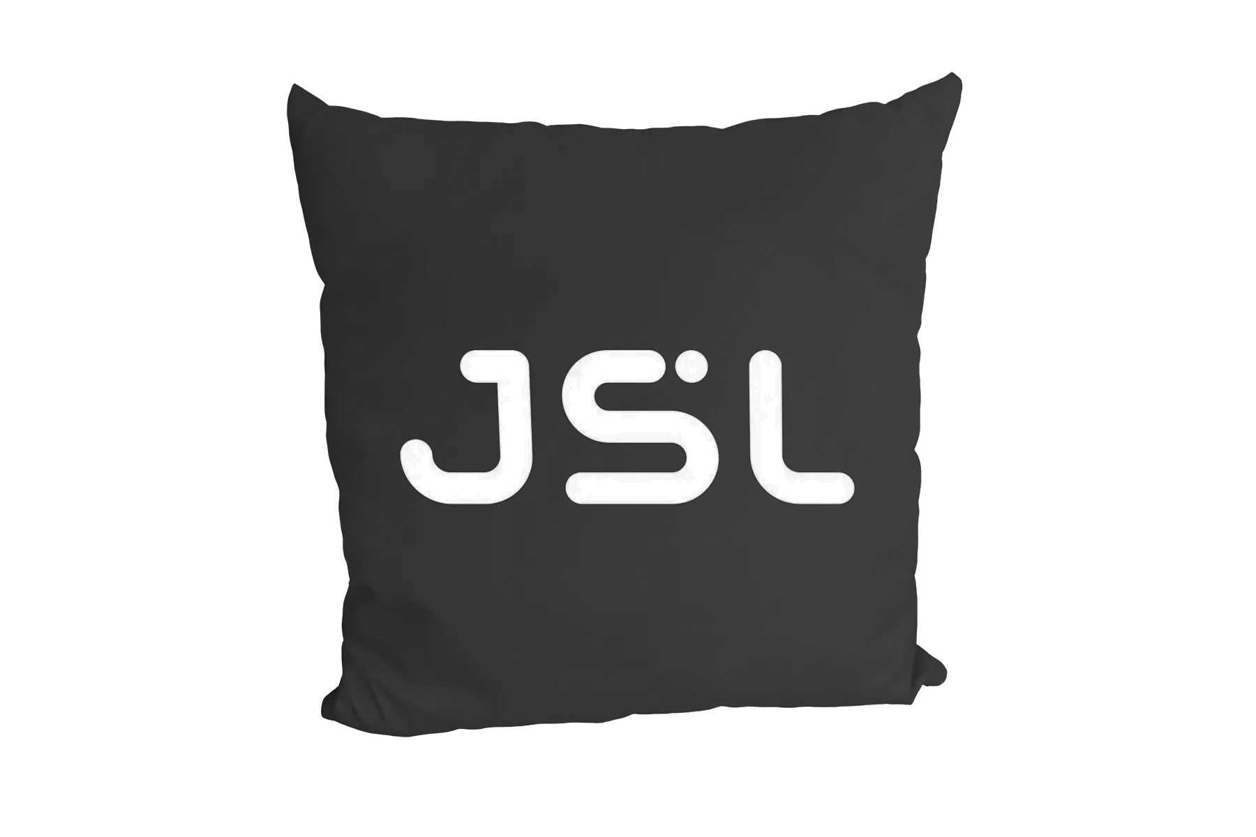 Kissen mit Logo in Schwarz Schwarzes Kissen 40x40 cm mit individuellem Druck